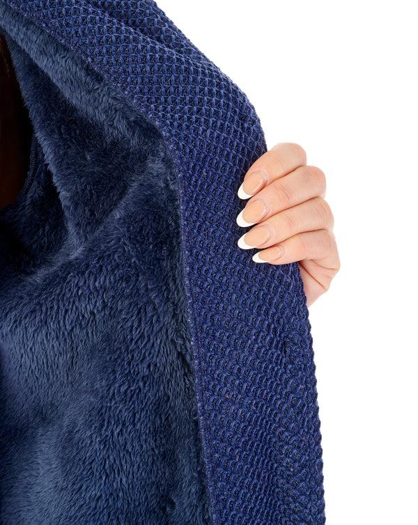 Slenderella Soft Waffle 46" Shawl Collar Wrap HC08333