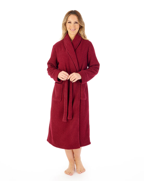 Slenderella Soft Waffle 46" Shawl Collar Wrap HC08333