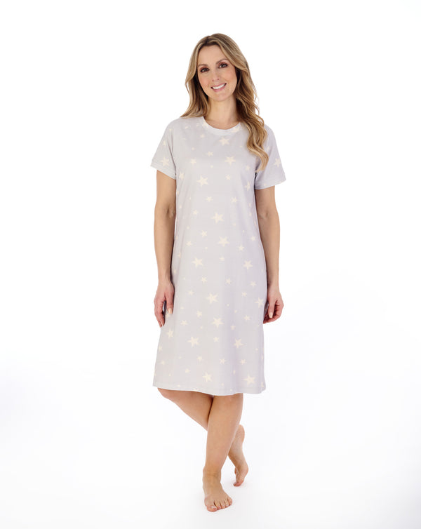 Slenderella Star Print 40" Jersey Nightdress ND04130