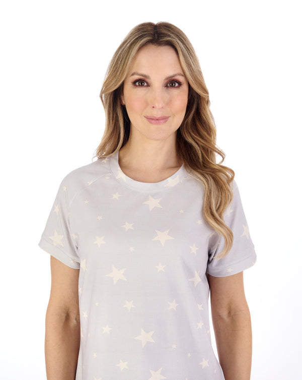 Slenderella Star Print 40" Jersey Nightdress ND04130