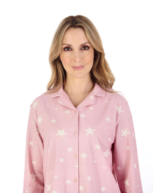 Slenderella Star Print Tailored Jersey Pyjama PJ04132