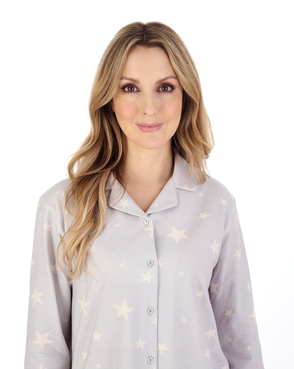 Slenderella Star Print Tailored Jersey Pyjama PJ04132