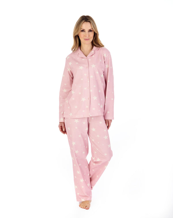 slenderella Star Print Tailored Jersey Pyjama PJ04132