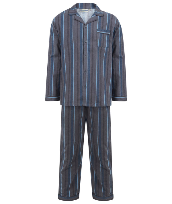 Slenderella Stripe Flannel Tailored Woven Pyjama WR4803