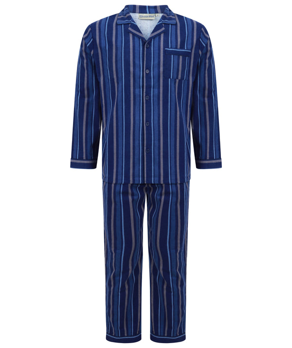 slenderella Stripe Flannel Tailored Woven Pyjama WR4803