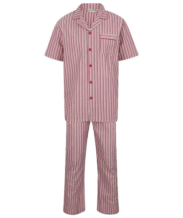 slenderella Striped 100% Cotton Tailored Pyjama WR3803