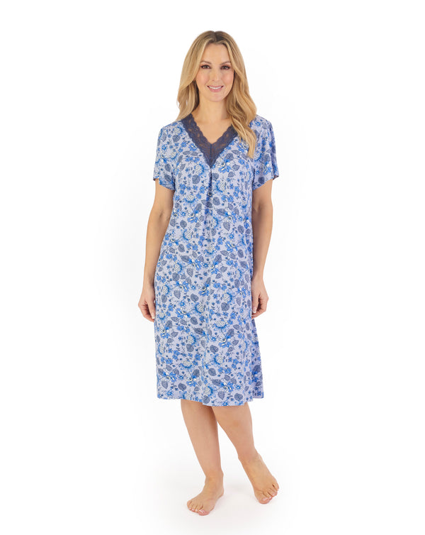 Slenderella Supersoft Floral Print 40" Nightdress GL06702