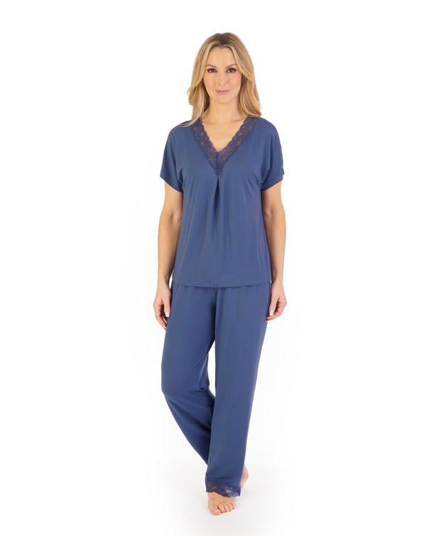 Slenderella Supersoft Floral Print Pyjama Set GL06703