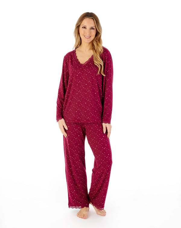 slenderella Supersoft Star Print Pyjama Set GL08703