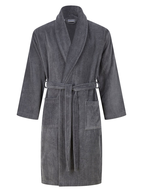 Slenderella Towelling Velour 48" Shawl Collar Wrap WR66831