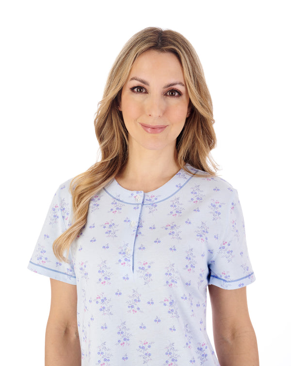 Slenderella Trailing Floral 42" Jersey Nightdress ND04135