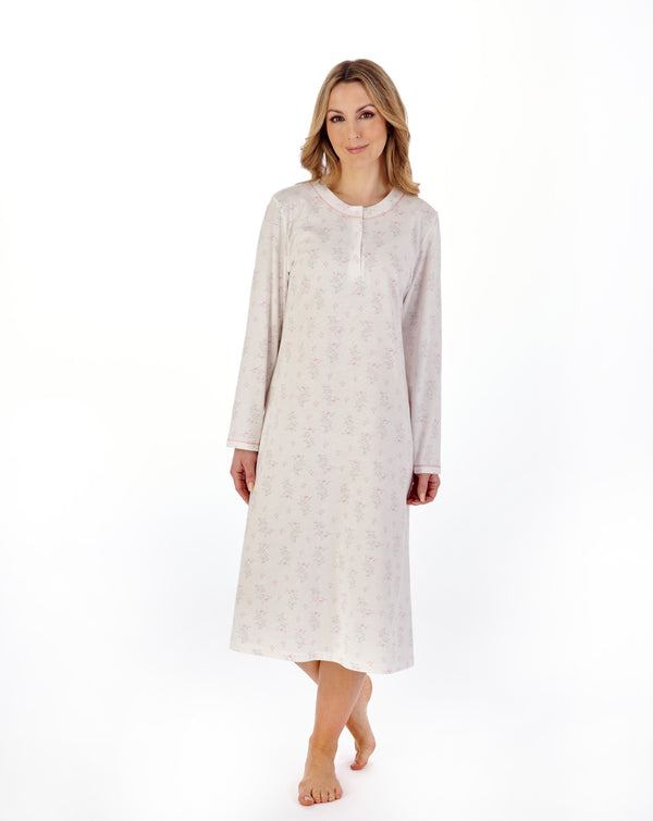 Slenderella Trailing Floral 44" Jersey Nightdress ND04136