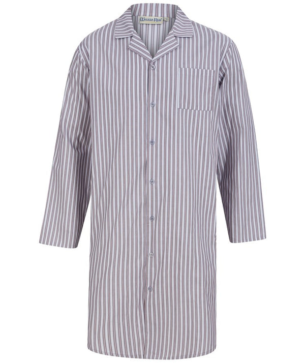 slenderella Woven Stripe 42" Button Through Nightshirt WR88825