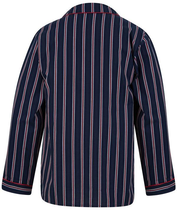 Slenderella Woven Stripe Button Through Tailored Pyjama WR66802