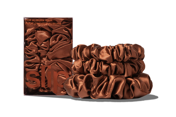 slip Back to Basics Auburn Midi/Large Scrunchie Set