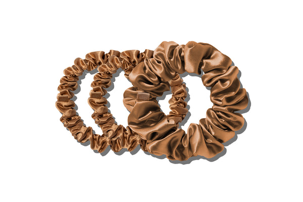 Slip Back To Basics Copper Midi/Large Scrunchie Set