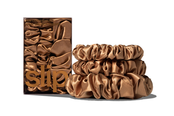 slip Back to Basics Copper Midi/Large Scrunchie Set