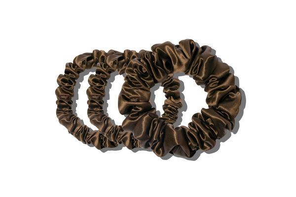 Slip Back To Basics Dark Brown Midi/Large Scrunchie Set