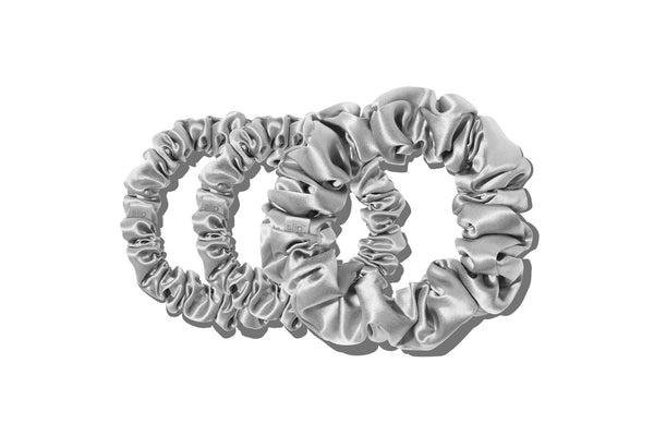 Slip Back To Basics Silver Midi/Large Scrunchie Set