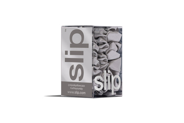 Slip Back To Basics Silver Midi/Large Scrunchie Set
