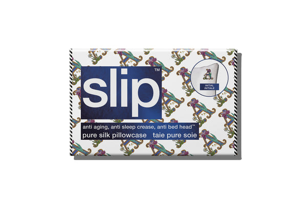 Slip Initial Collection White Queen Zippered Pillowcase
