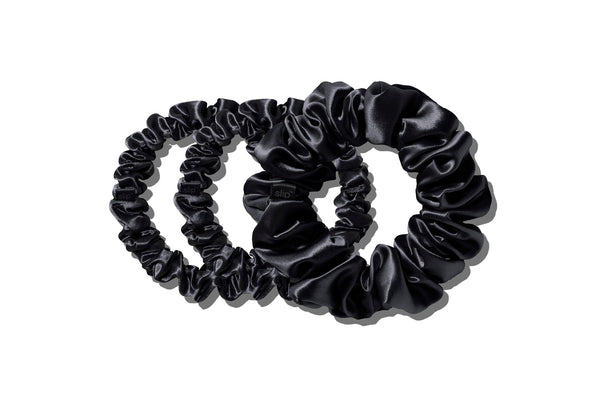 Slip Back To Basics Black Midi/Large Scrunchie Set