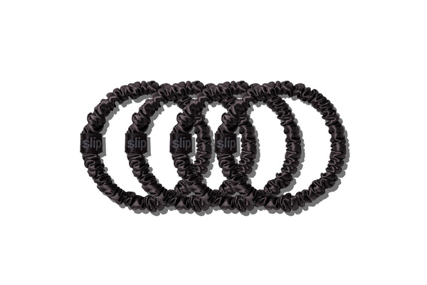 Slip Back To Basics Black Skinny Scrunchies