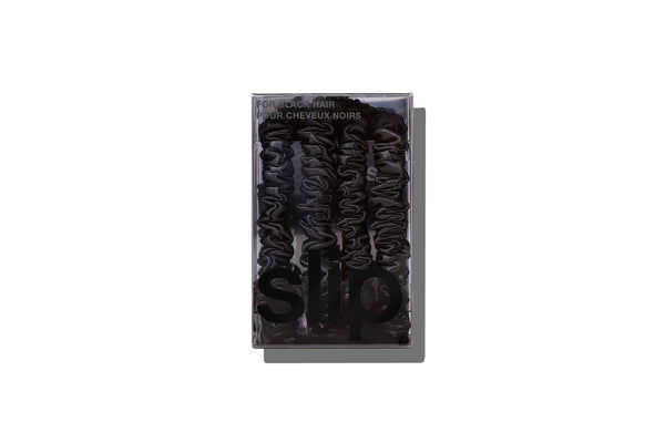 Slip Back To Basics Black Skinny Scrunchies