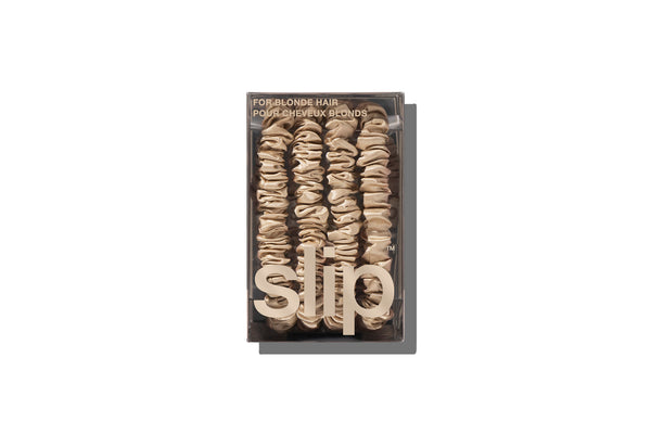 Slip Back To Basics Blonde Skinny Scrunchies
