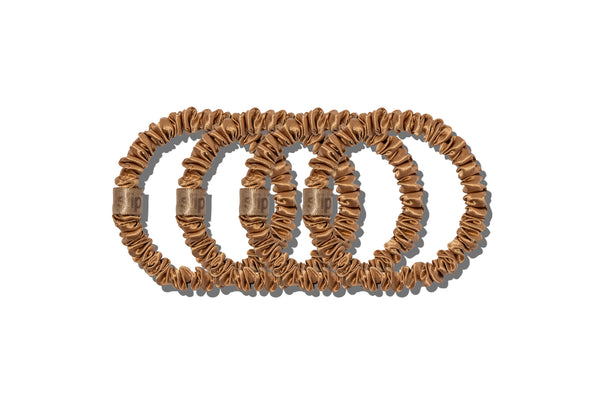 Slip Back To Basics Copper Skinny Scrunchies