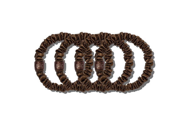 Slip Back To Basics Dark Brown Skinny Scrunchies