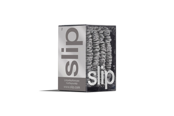 Slip Back To Basics Silver Skinny Scrunchies