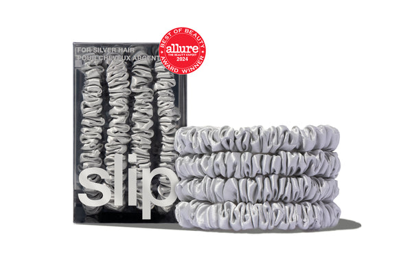 slip Back to Basics Silver Skinny Scrunchies