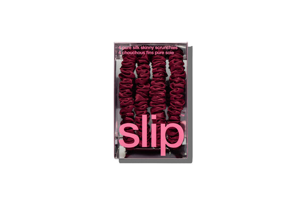 Slip Back To School Maroon Skinny Scrunchies