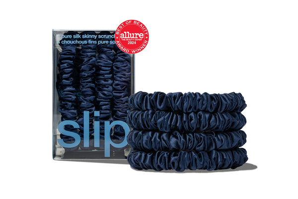 slip Back to School Navy Skinny Scrunchies