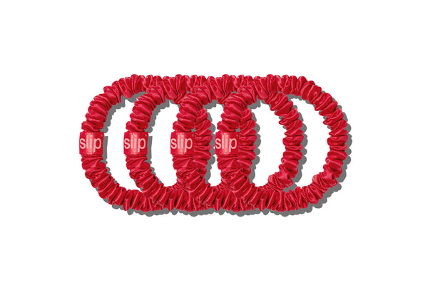 Slip Back To School Red Skinny Scrunchies