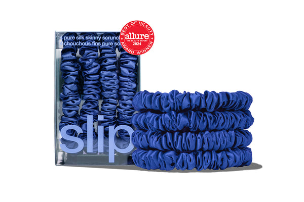 slip Back to School Royal Blue Skinny Scrunchies