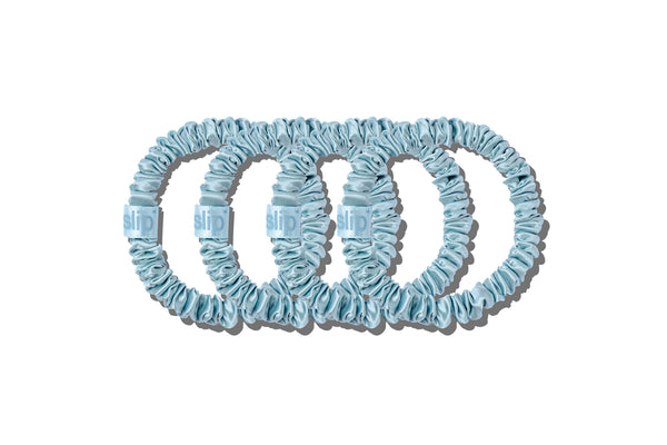 Slip Back To School Sky Blue Skinny Scrunchies