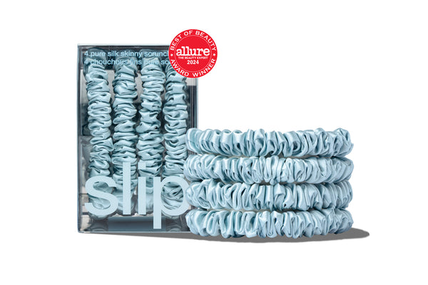 slip Back to School Sky Blue Skinny Scrunchies