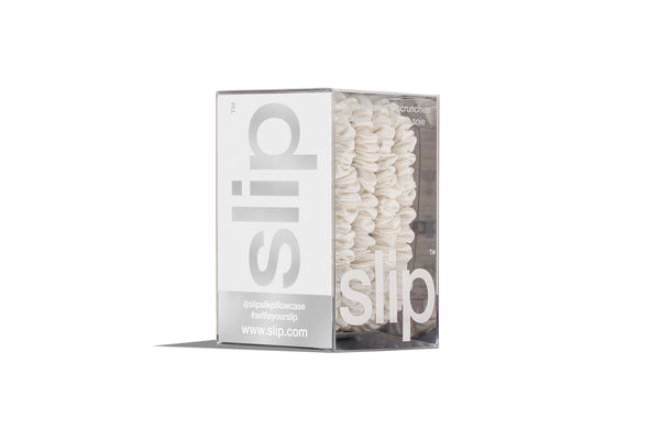 Slip Back To School White Skinny Scrunchies