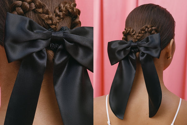 Slip Black Hair Bow