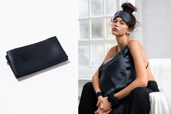 Slip Black King Zippered Pillowcase