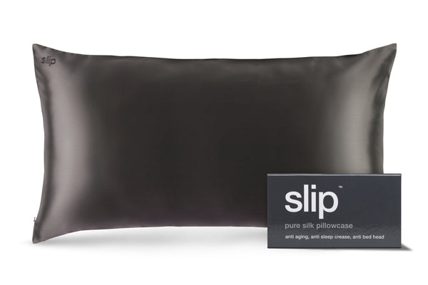 slip Charcoal King Zippered Pillowcase