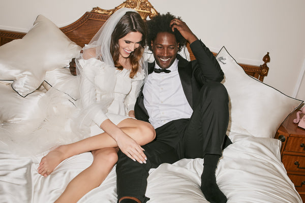 Slip Just Married Pillowcase Set