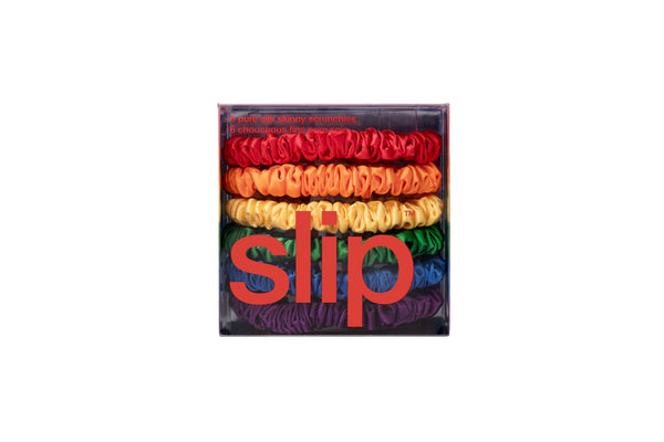 Slip Rainbow Skinny Scrunchies