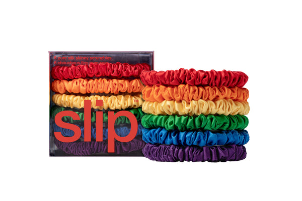slip Rainbow Skinny Scrunchies
