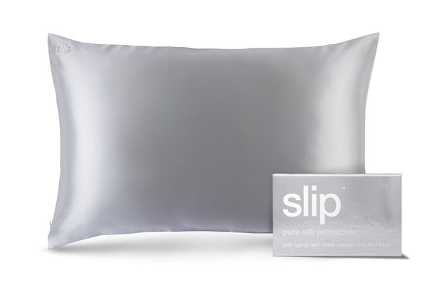 slip Silver Queen Zippered Pillowcase