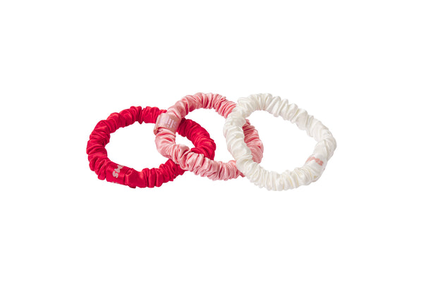 Slip Slip X Skims Trio Scrunchie Cracker - CB Candy Heart Print