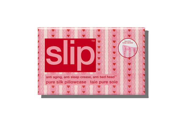 Slip Sweetie Queen Zippered Pillowcase With Lace Trim
