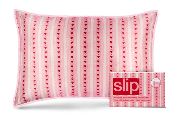 slip Sweetie Queen Zippered Pillowcase with Lace Trim